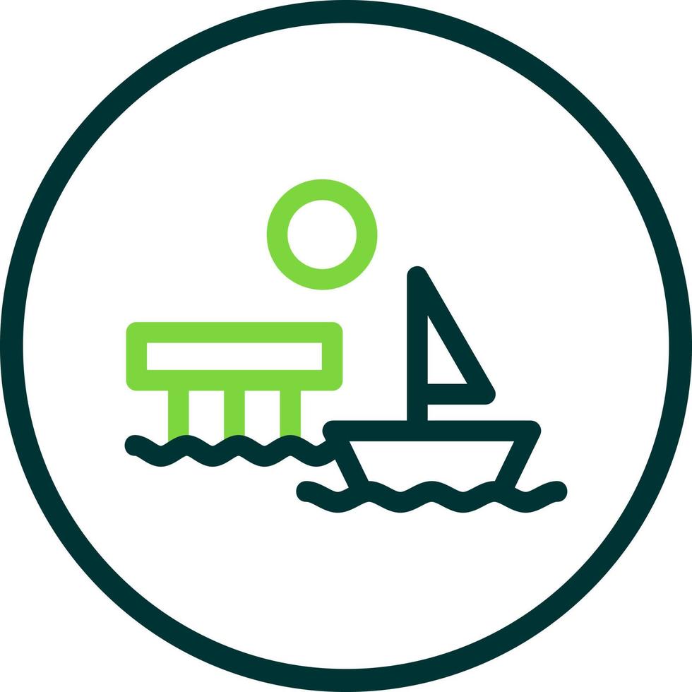 Dock Landscape Glyph Icon vector