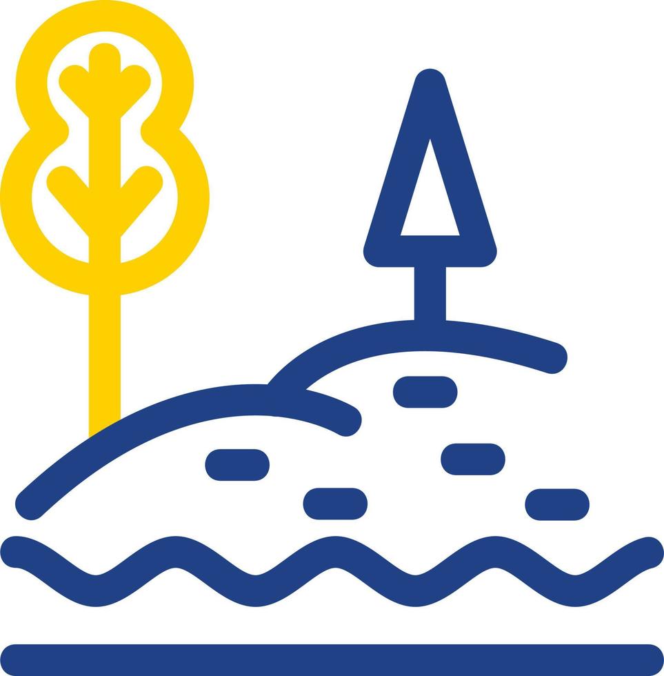 Lake Landscape Glyph Icon vector