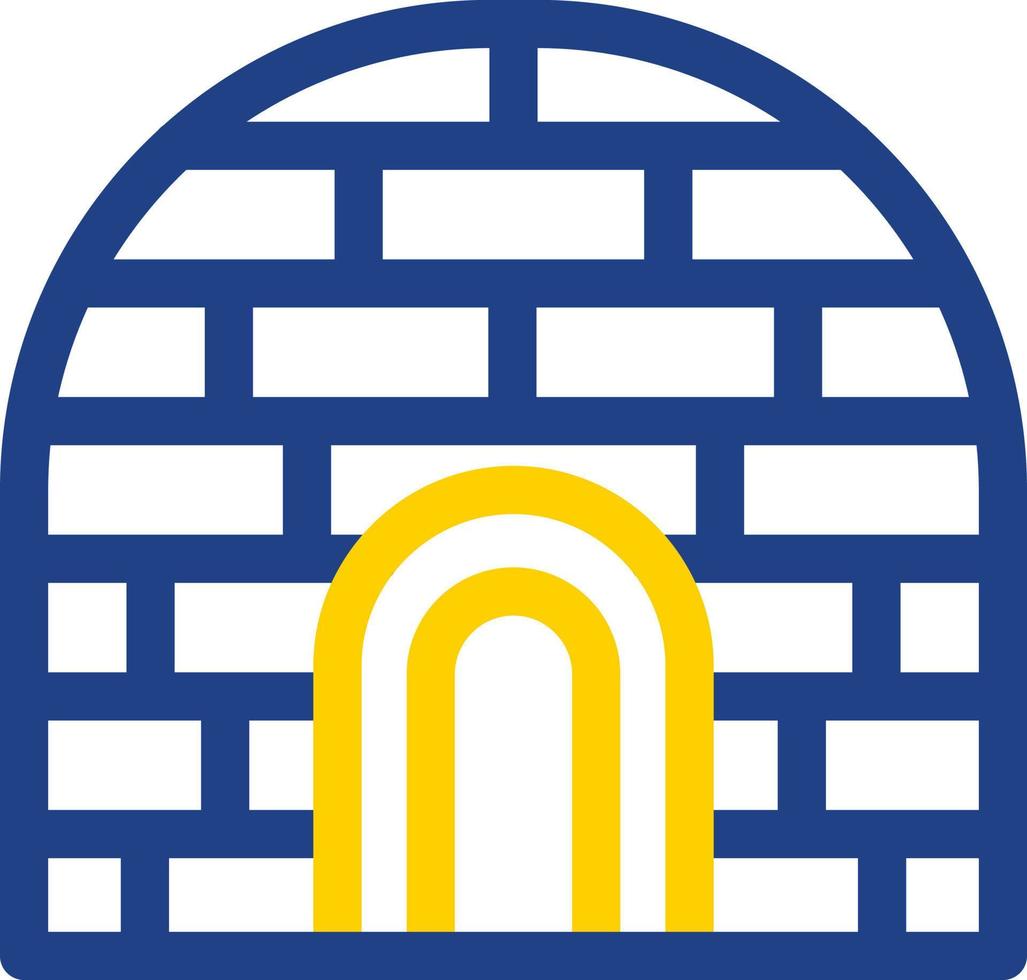 Igloo Landscape Glyph Icon vector