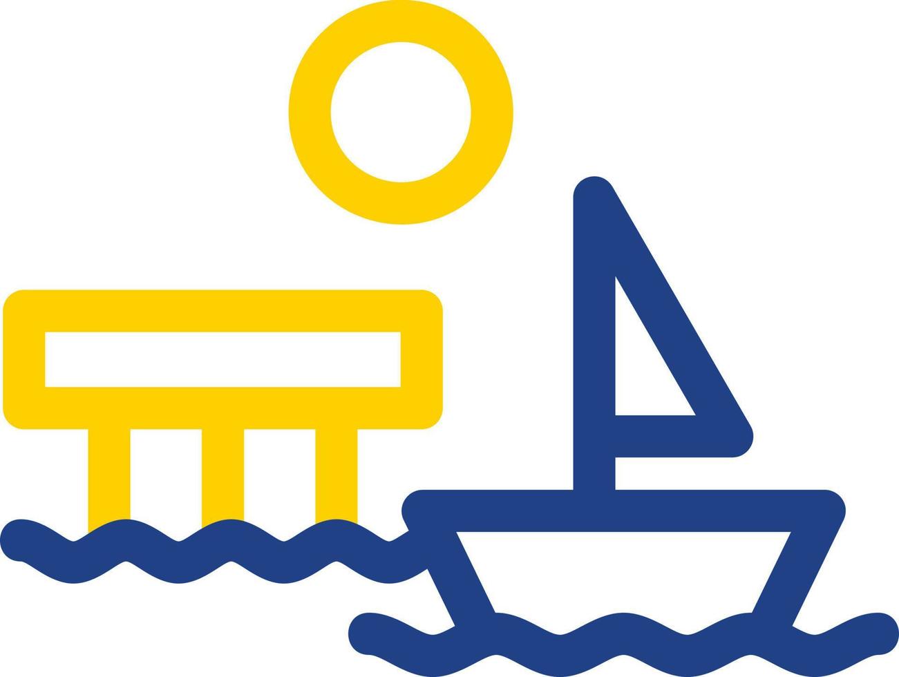 Dock Landscape Glyph Icon vector