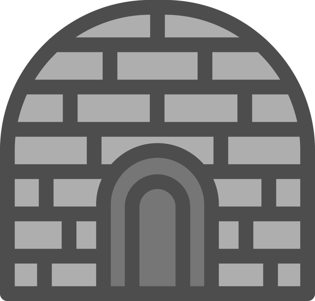 Igloo Landscape Glyph Icon vector