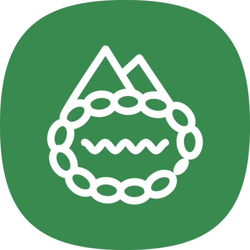 icono de glifo de paisaje de aguas termales vector