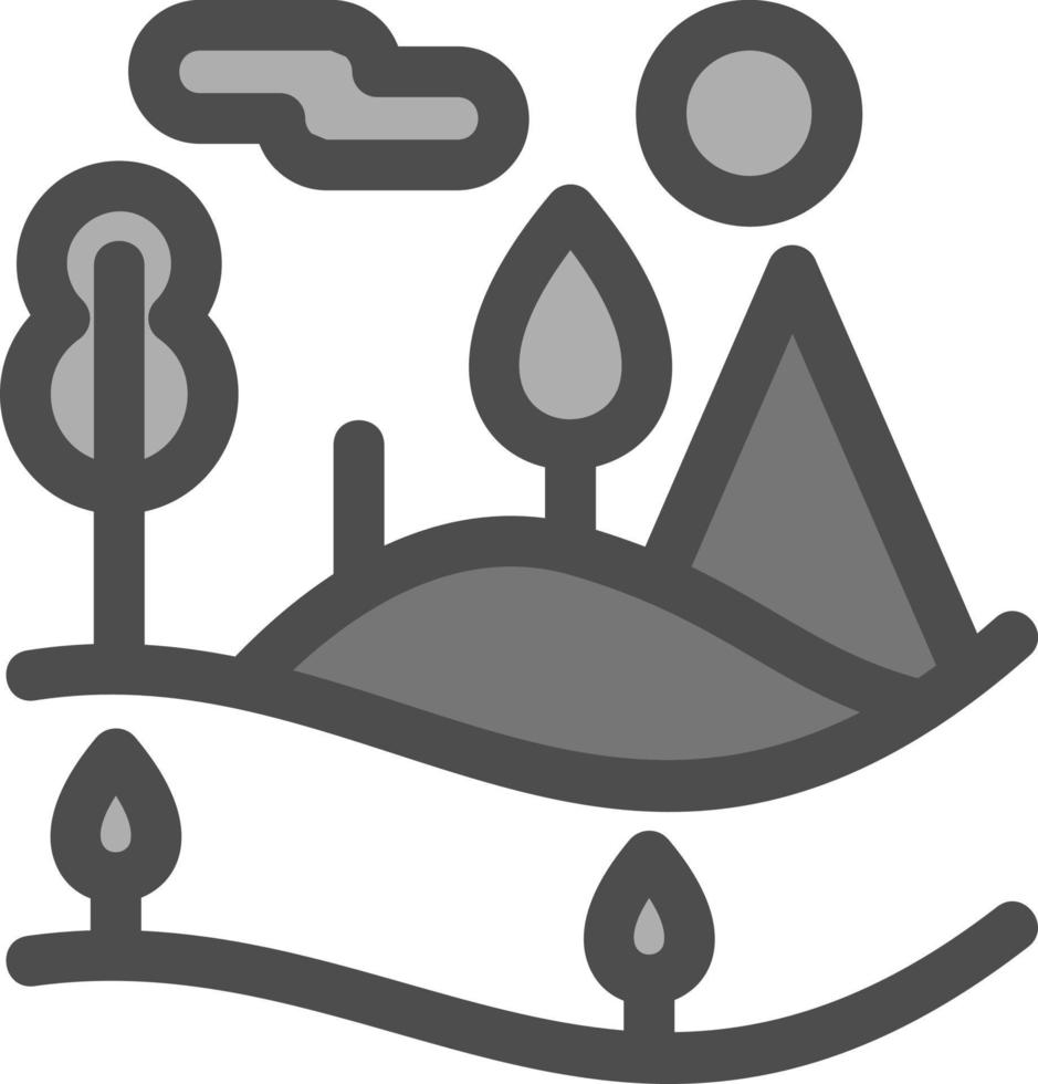 icono de glifo de paisaje forestal vector