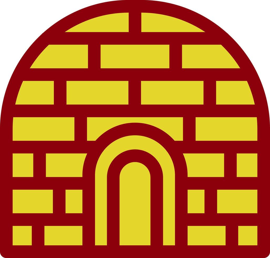 Igloo Landscape Glyph Icon vector
