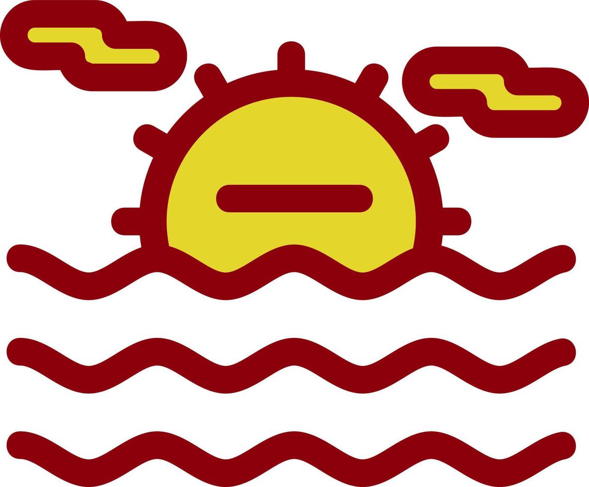 Sea Landscape Glyph Icon vector