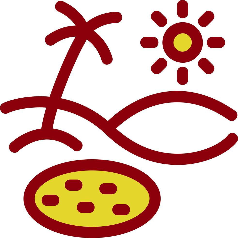 Oasis Glyph Icon vector