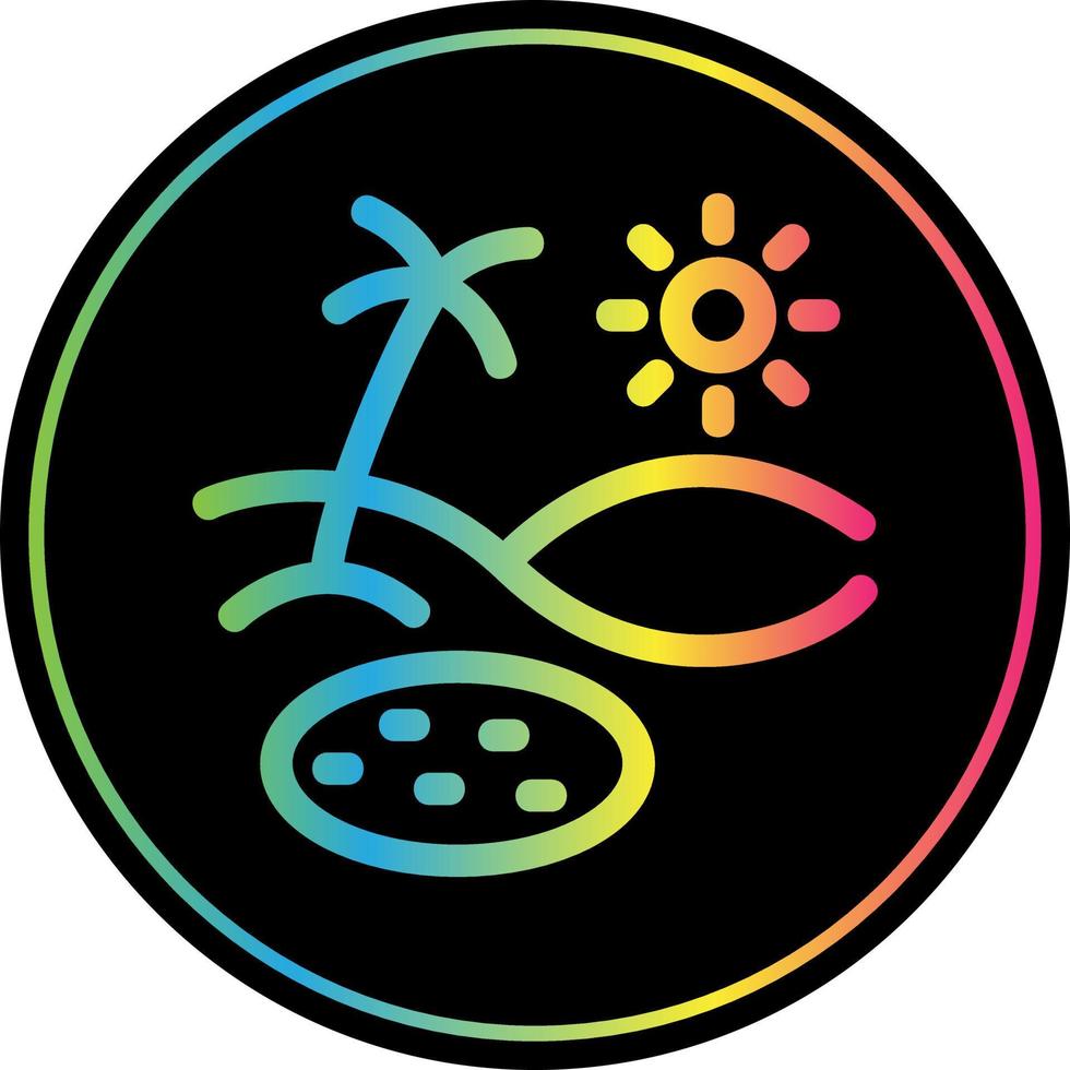 Oasis Glyph Icon vector