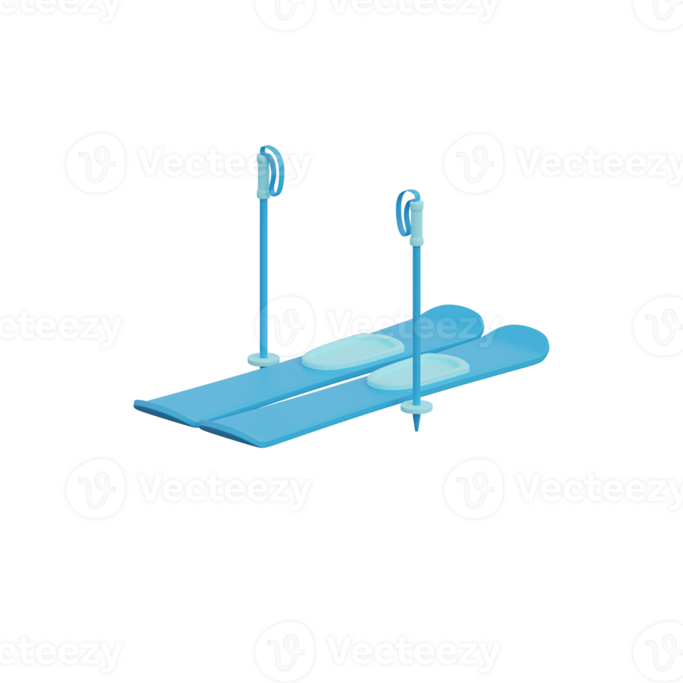 3d interpretazione di isolato sciare icona png