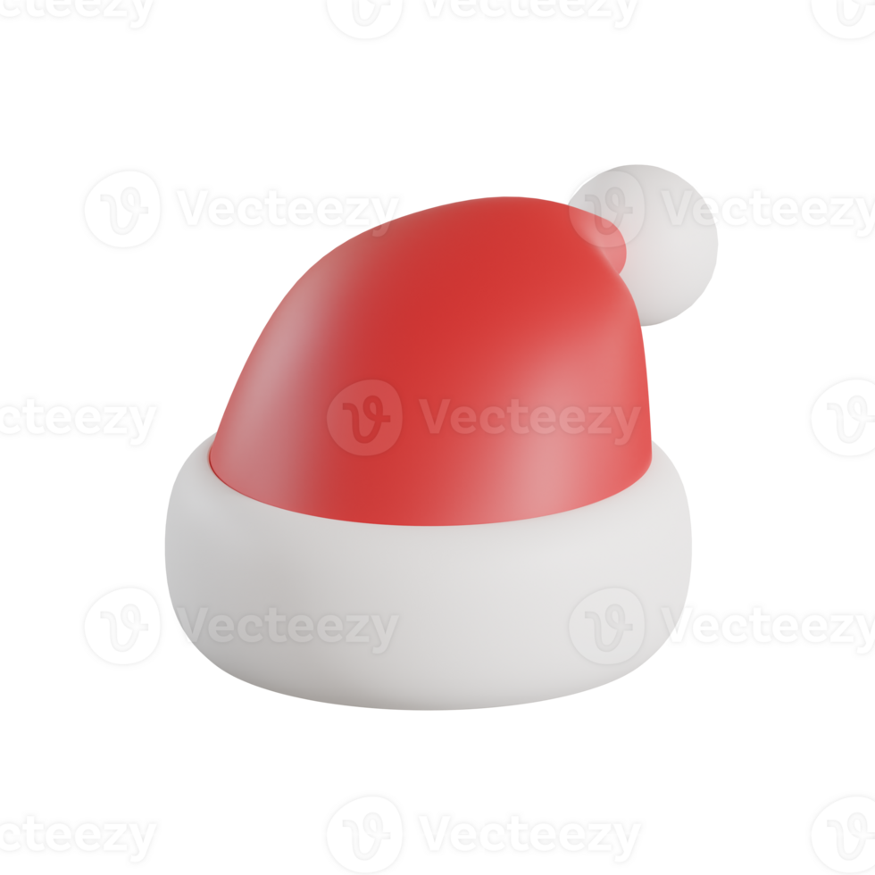 christmas santaclaus hat icon 3d illustration png
