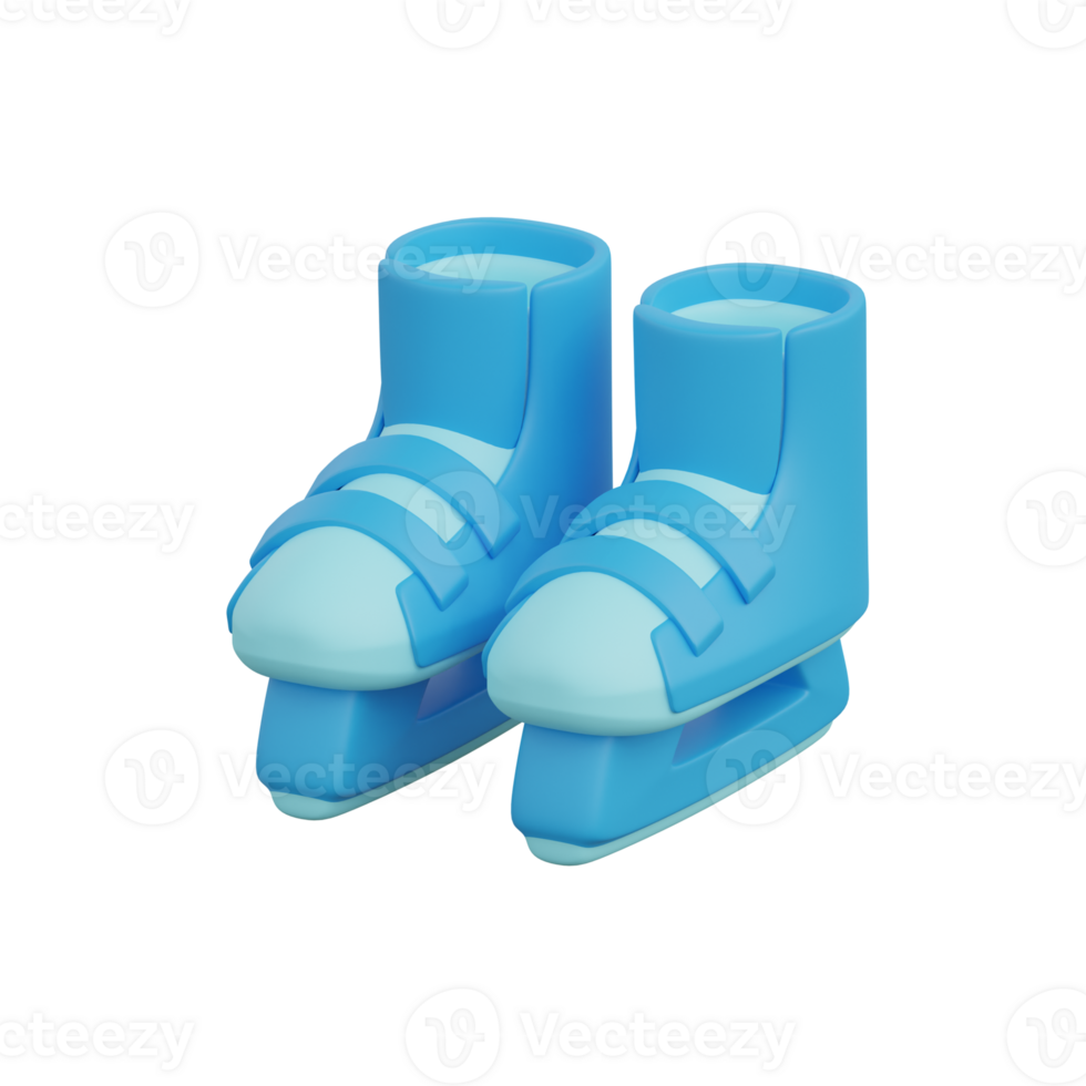 3d rendering of isolated ice skate icon png