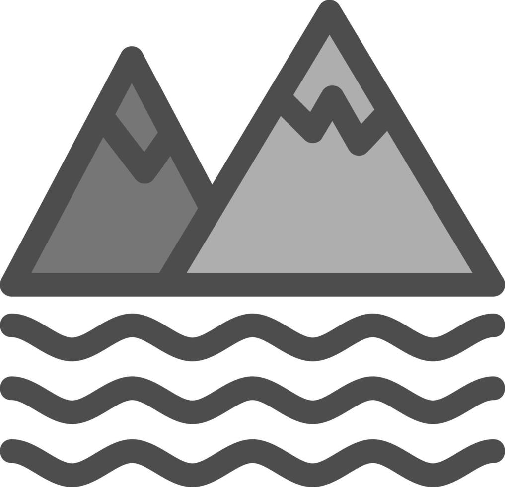 icono de glifo de paisaje de bahía vector