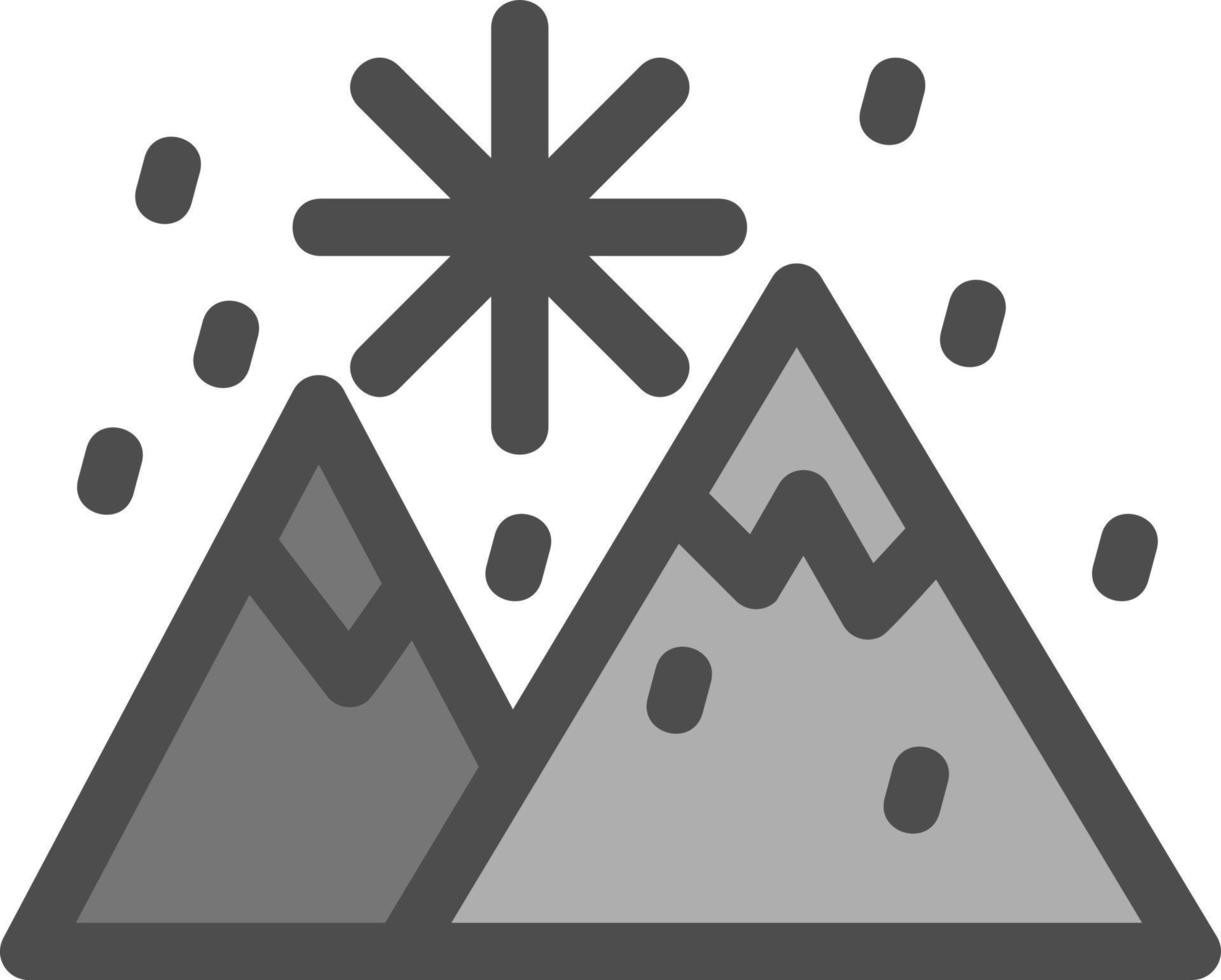 icono de glifo de paisaje nevado vector