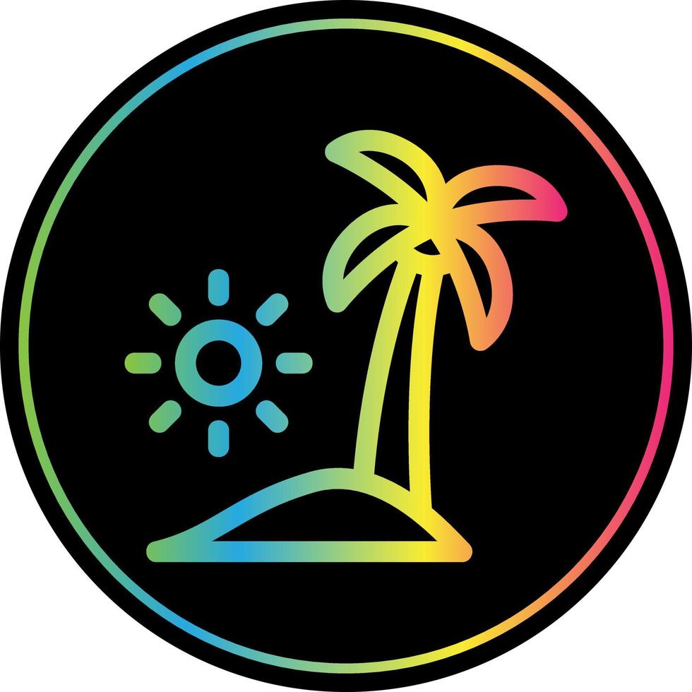 icono de glifo de paisaje de playa vector