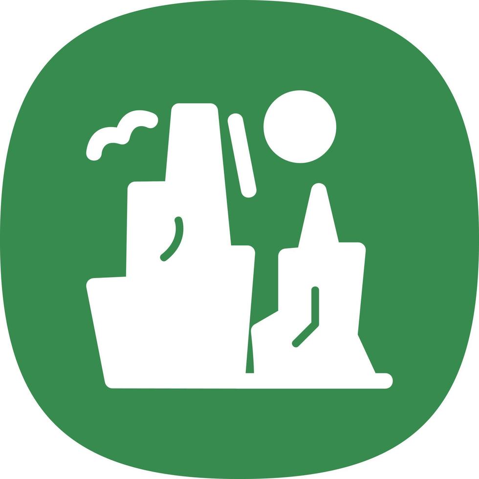 Grand Canyon Glyph Icon vector