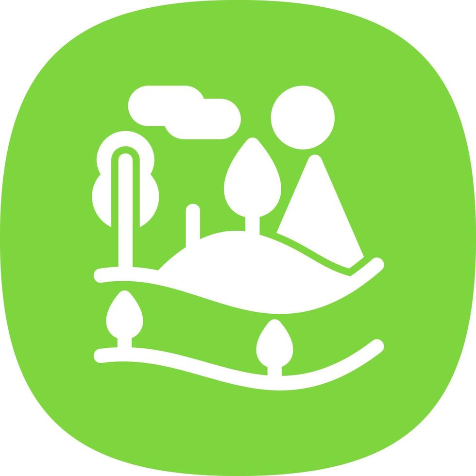 Forest Landscape Glyph Icon vector