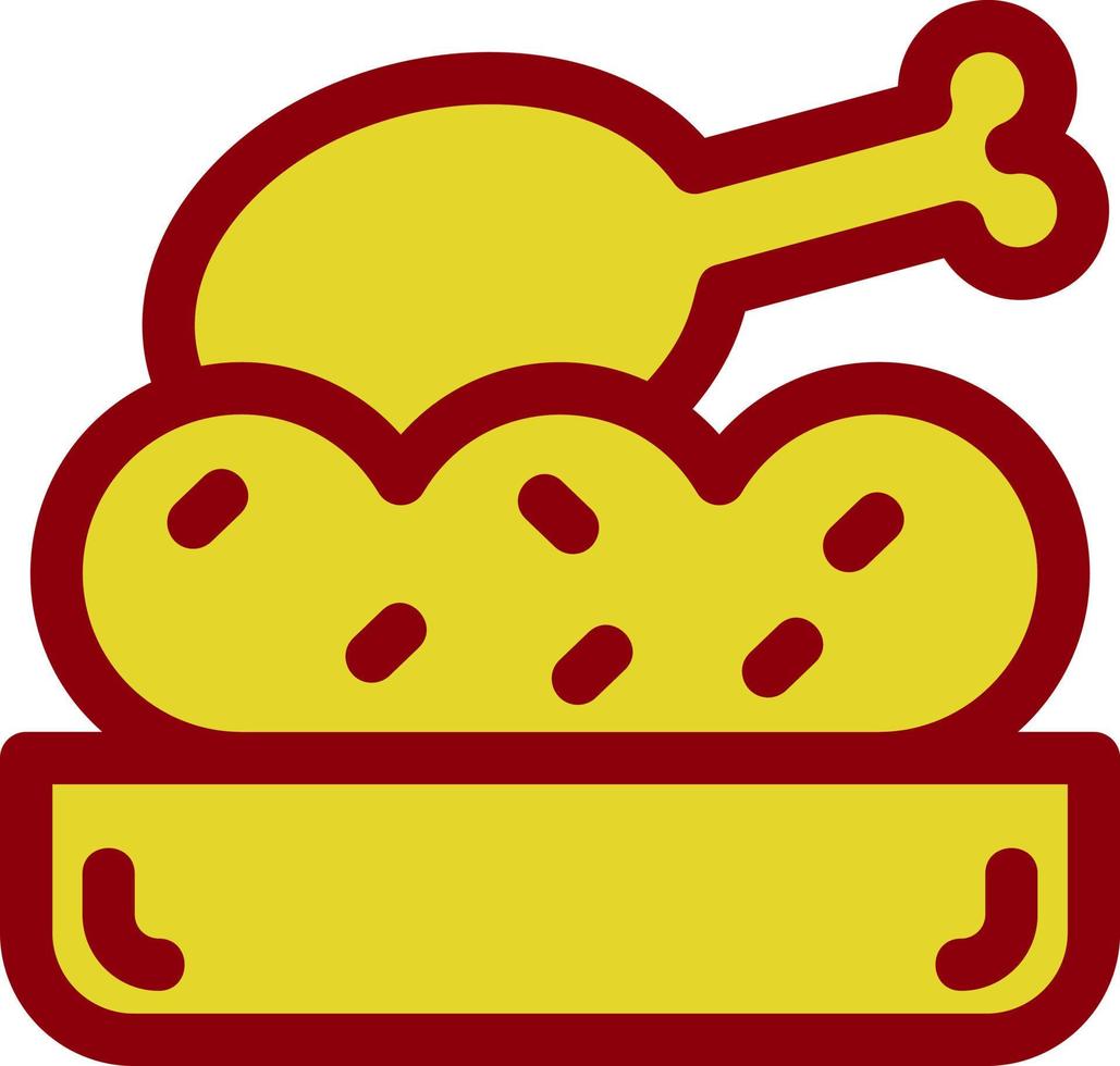 Chicken Rice Vector Icon Design