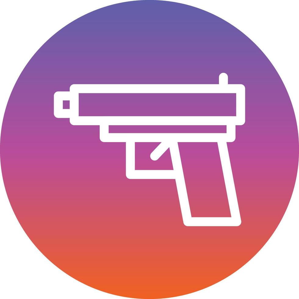 Game Gun Line Vector Icon Design