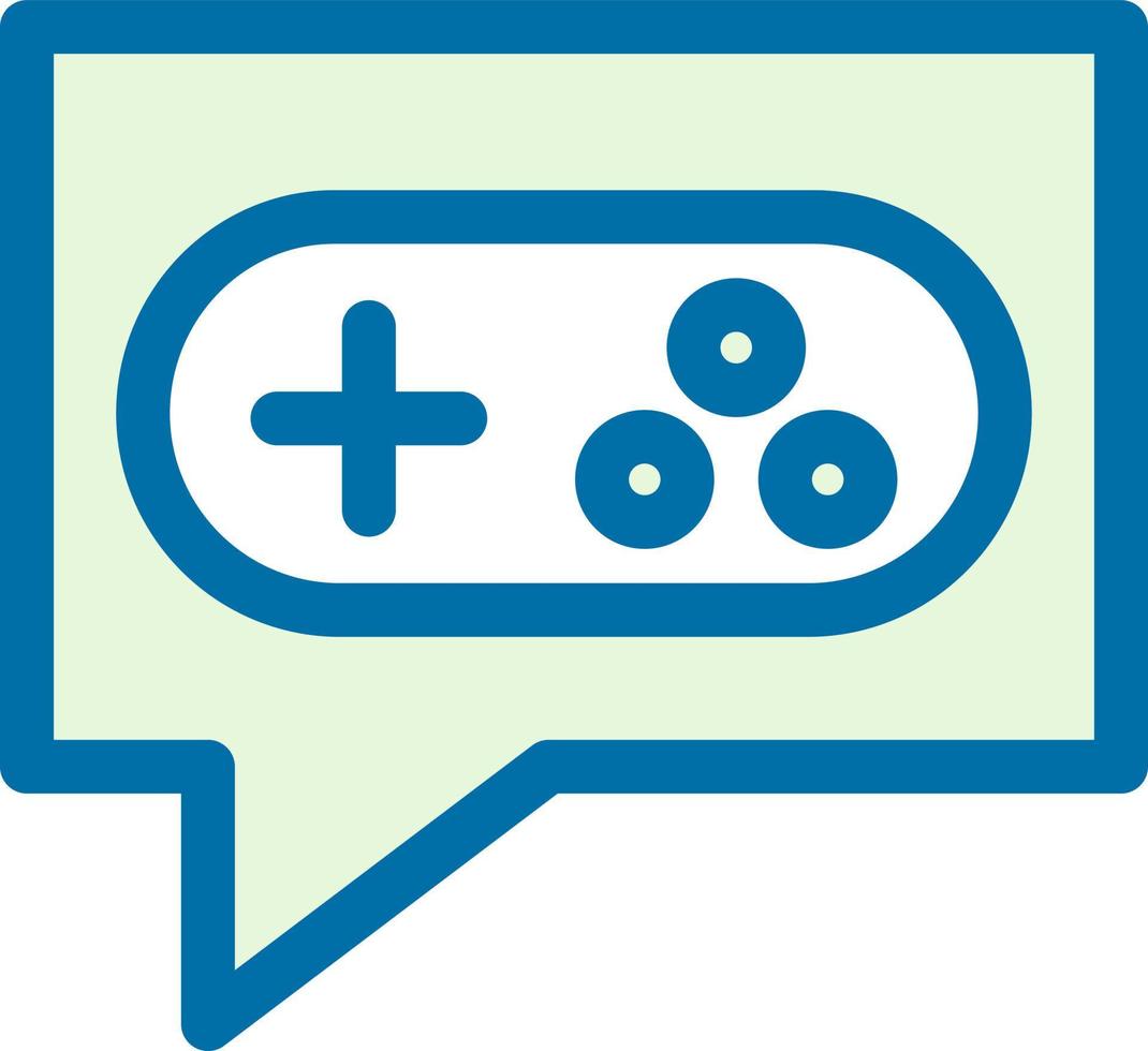 Game Chat Line Vector Icon Design