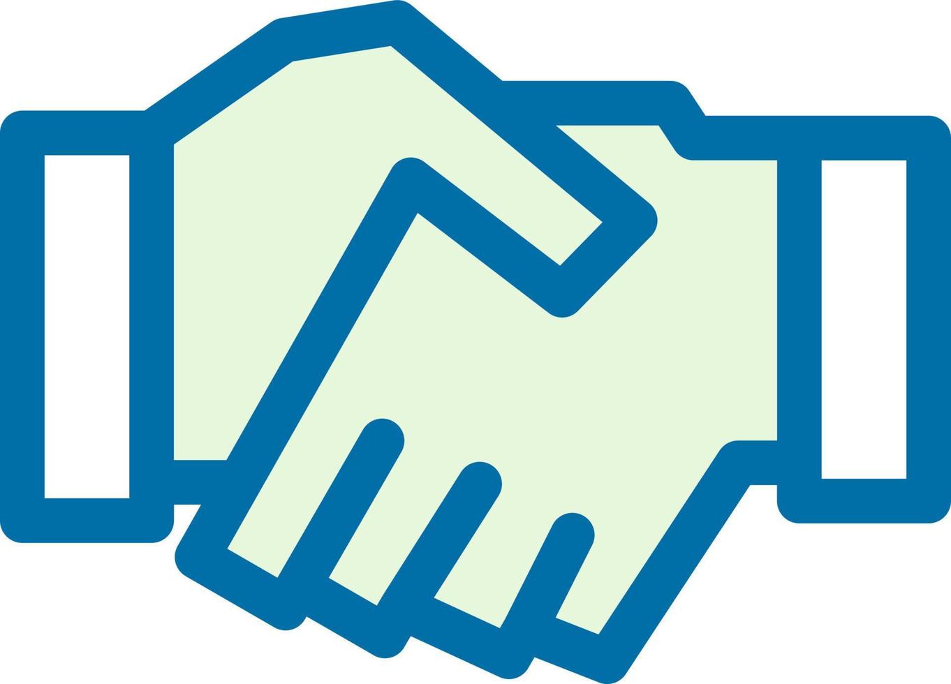 Game Handshake Line Vector Icon Design