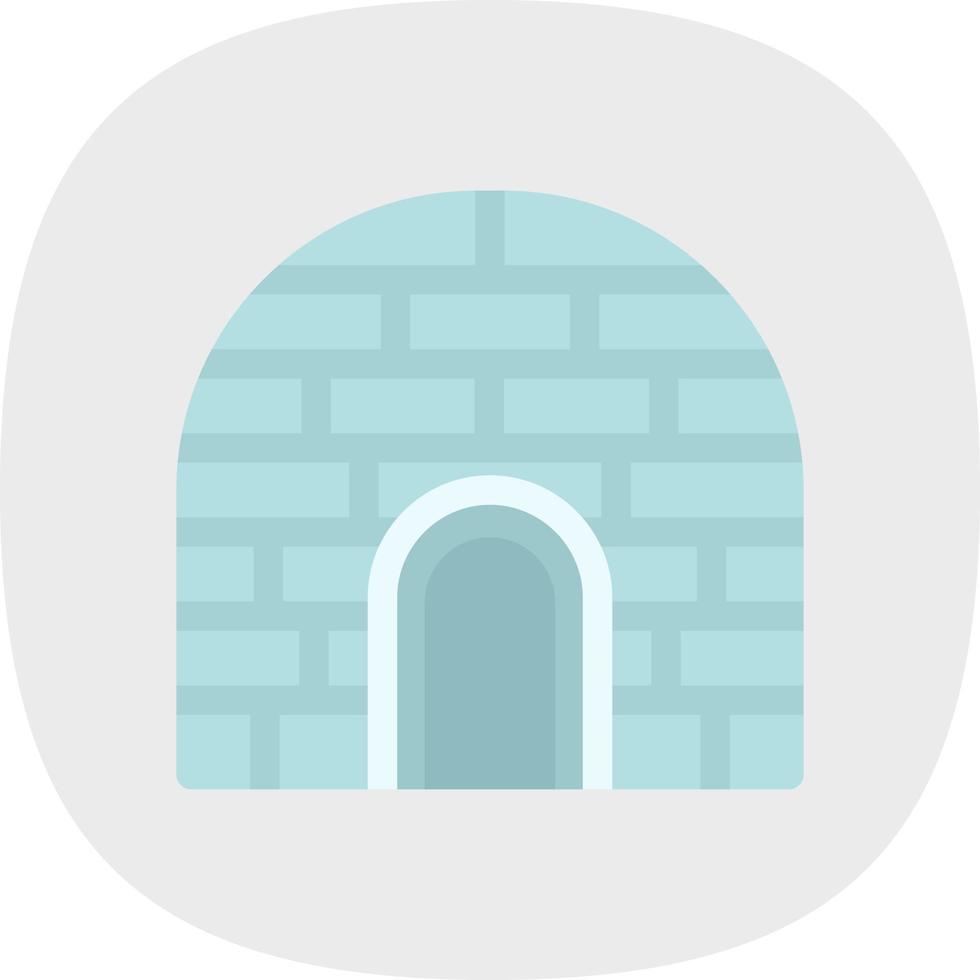 Igloo Landscape Glyph Icon vector