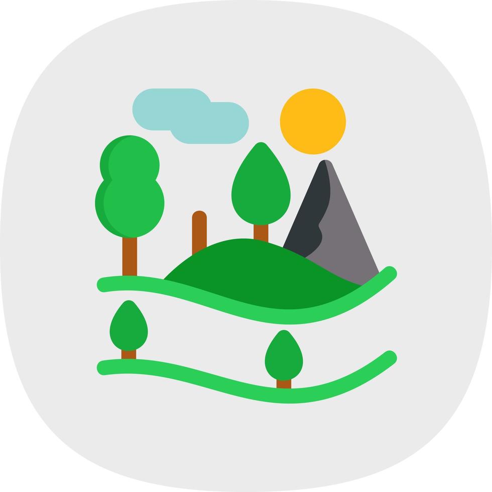 Forest Landscape Glyph Icon vector