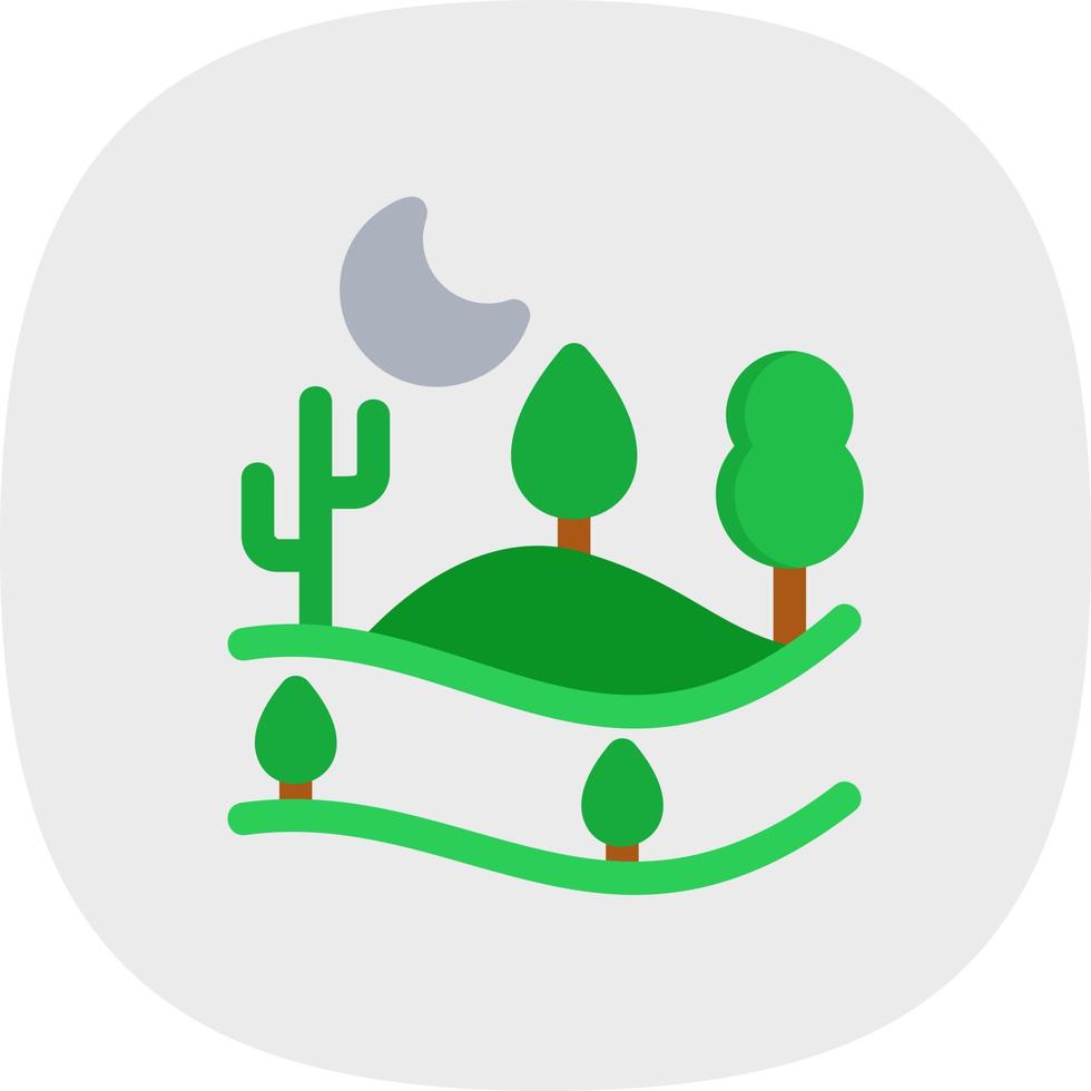 Moon Landscape Glyph Icon vector