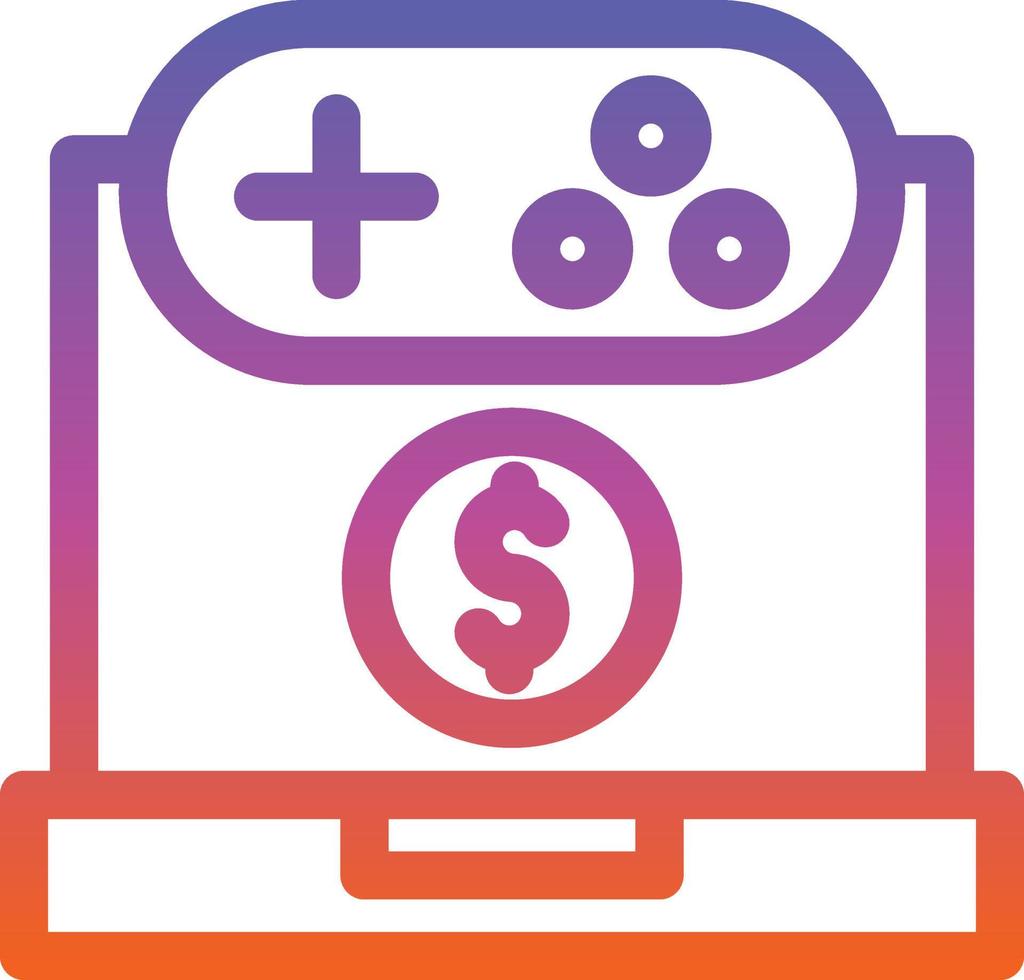 Purchase Game Line Vector Icon Design