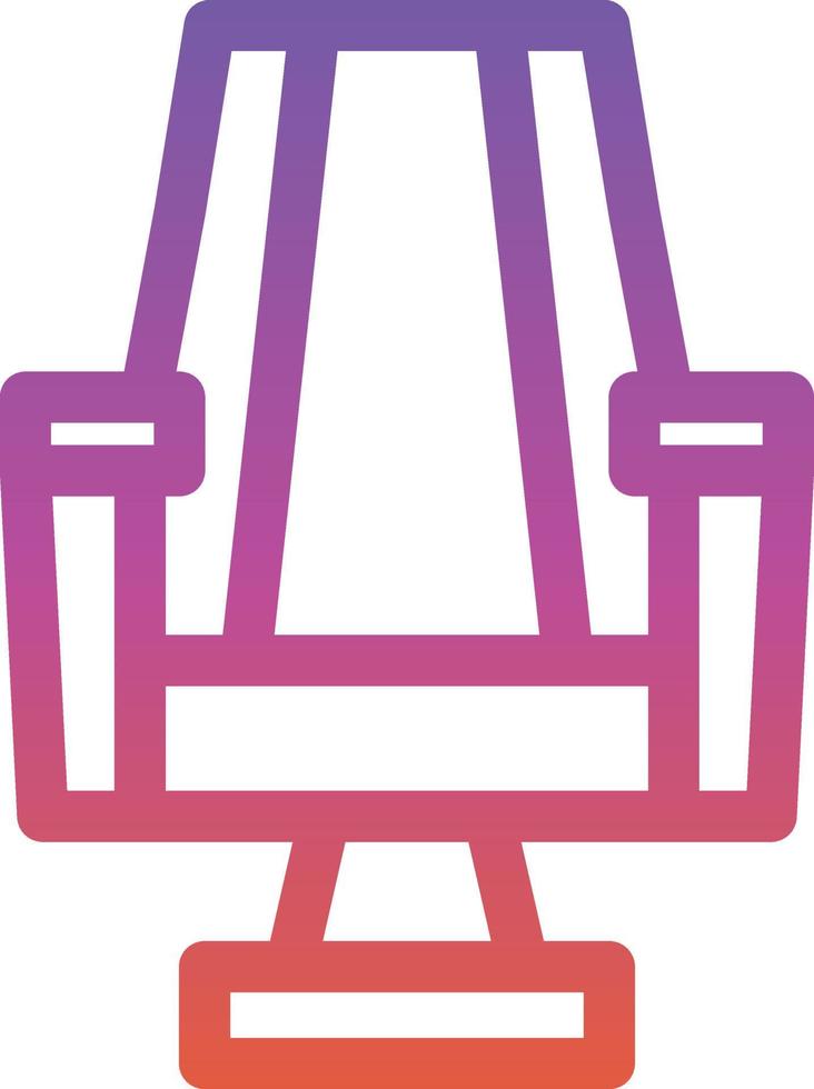 Gaming Chair Line Vector Icon Design