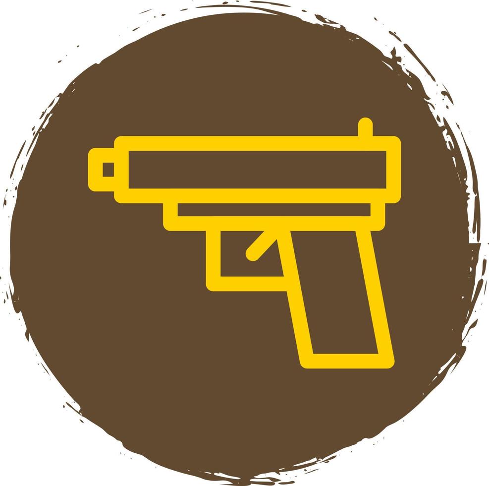 diseño de icono de vector de línea de pistola de juego