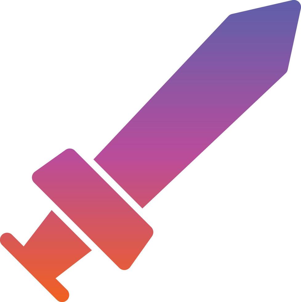 Game Sword Line Vector Icon Design