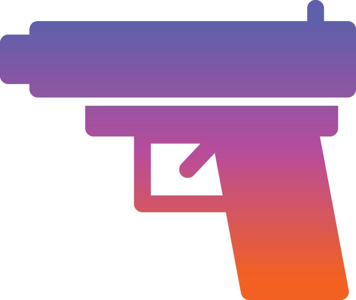 Game Gun Line Vector Icon Design