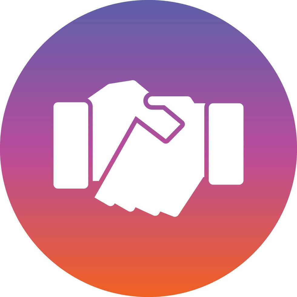 Game Handshake Line Vector Icon Design