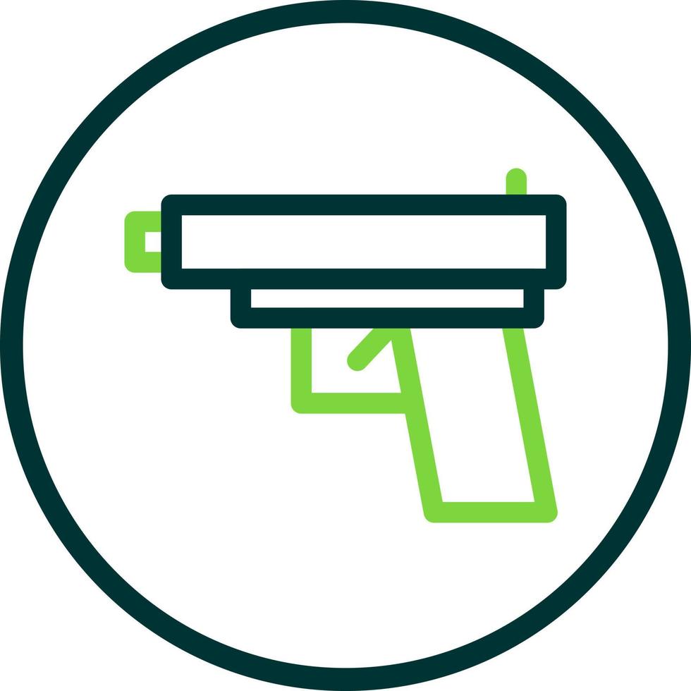 diseño de icono de vector de línea de pistola de juego