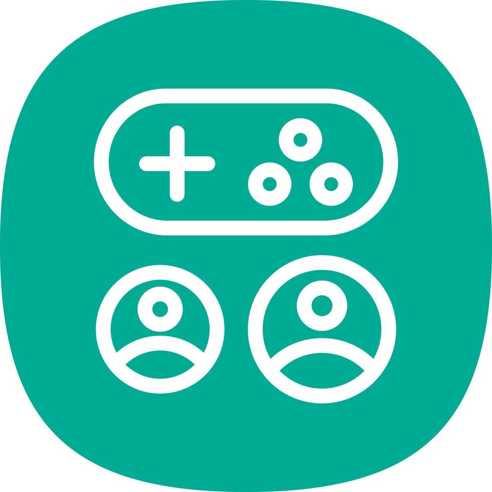 Game Viewers Line Vector Icon Design