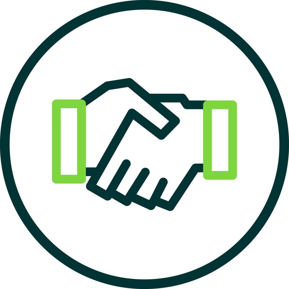 Game Handshake Line Vector Icon Design