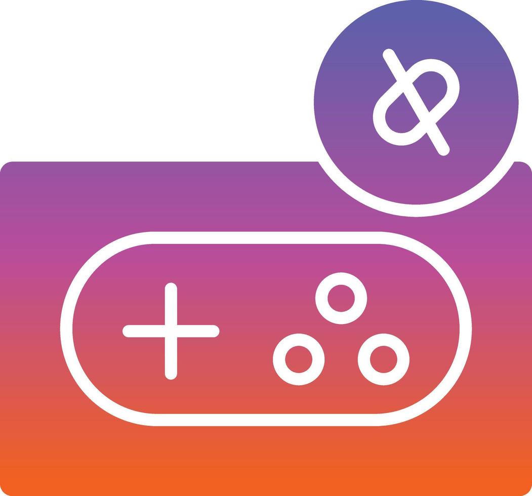 Game Disconnect Line Vector Icon Design
