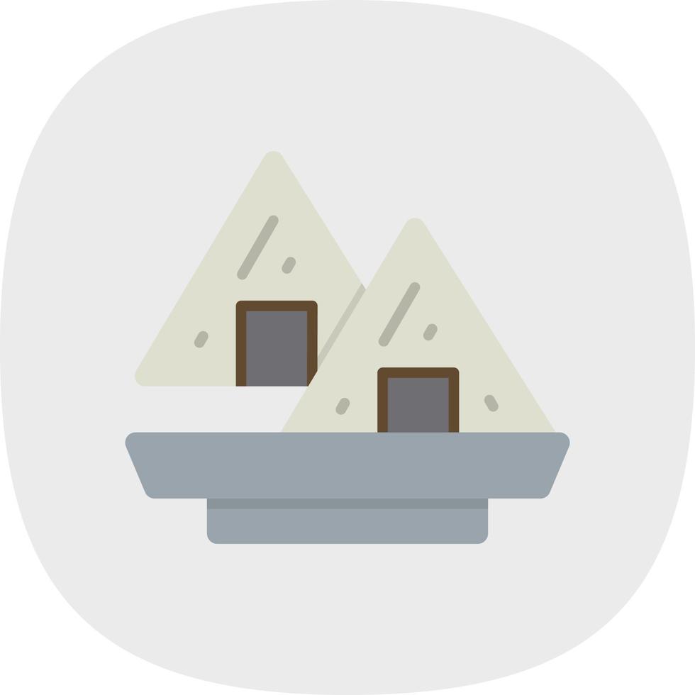 Onigiri Vector Icon Design