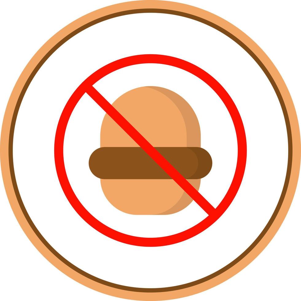 No Fast Food Vector Icon Design
