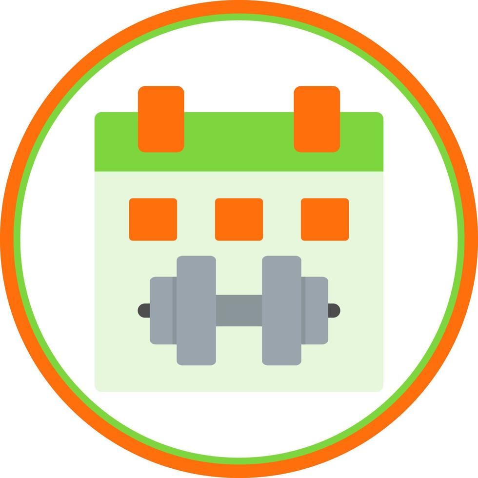 Gym Calendar Vector Icon Design