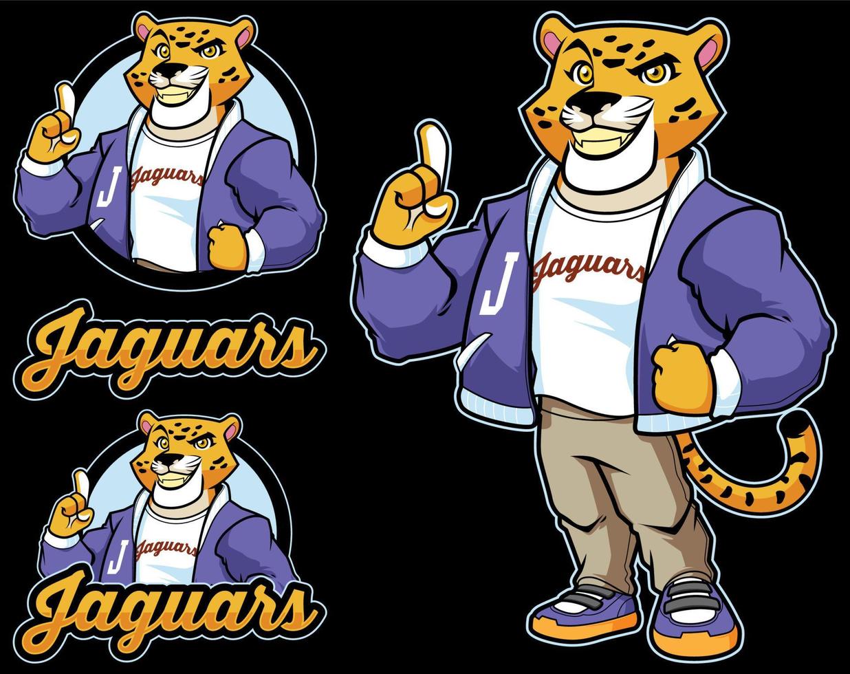 mascota del equipo jaguar vector