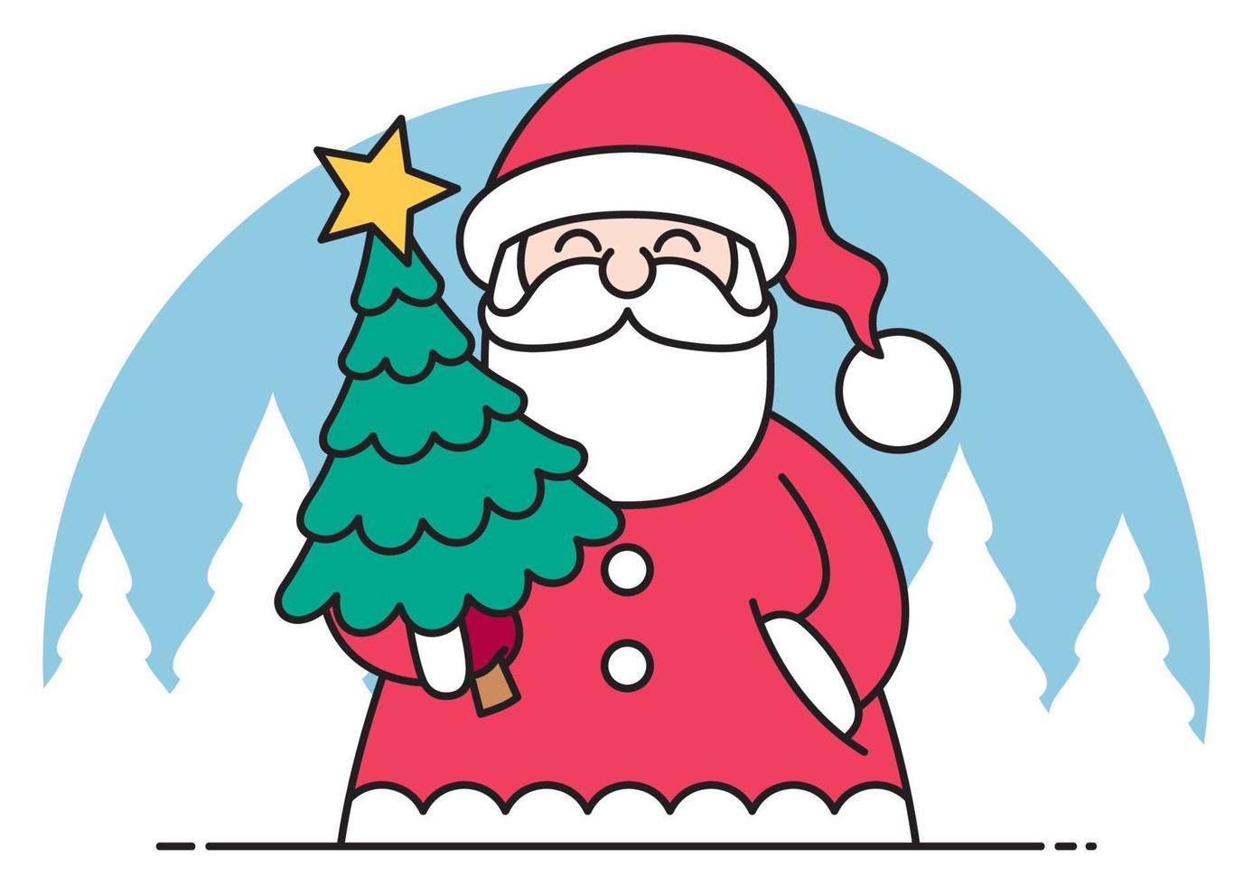 Santa Flat Design vector