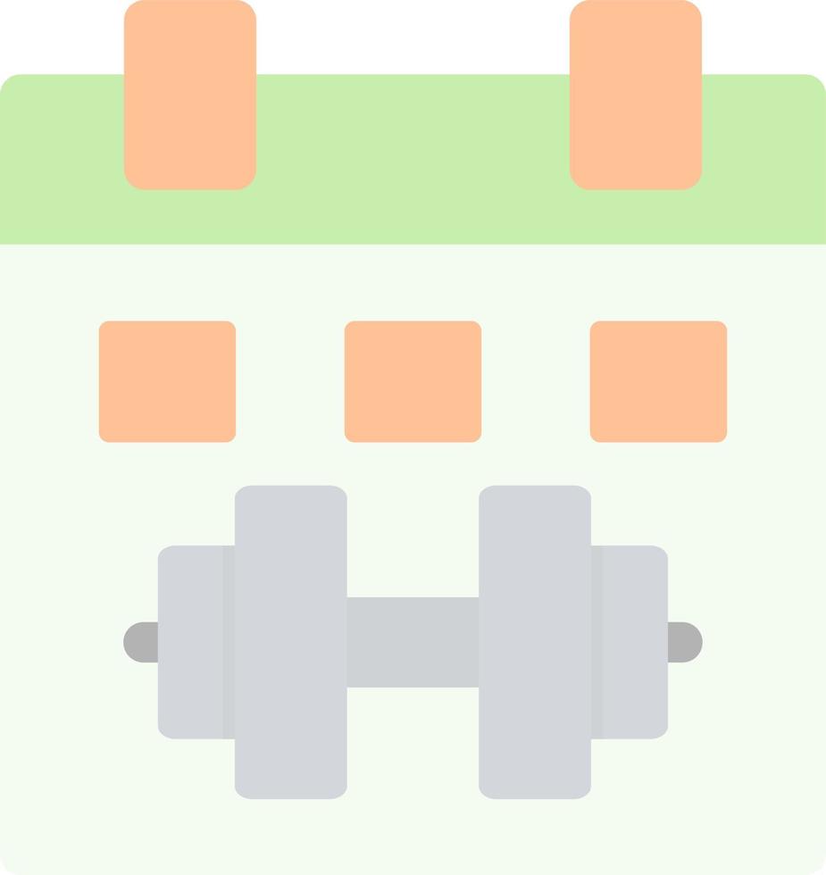 Gym Calendar Vector Icon Design
