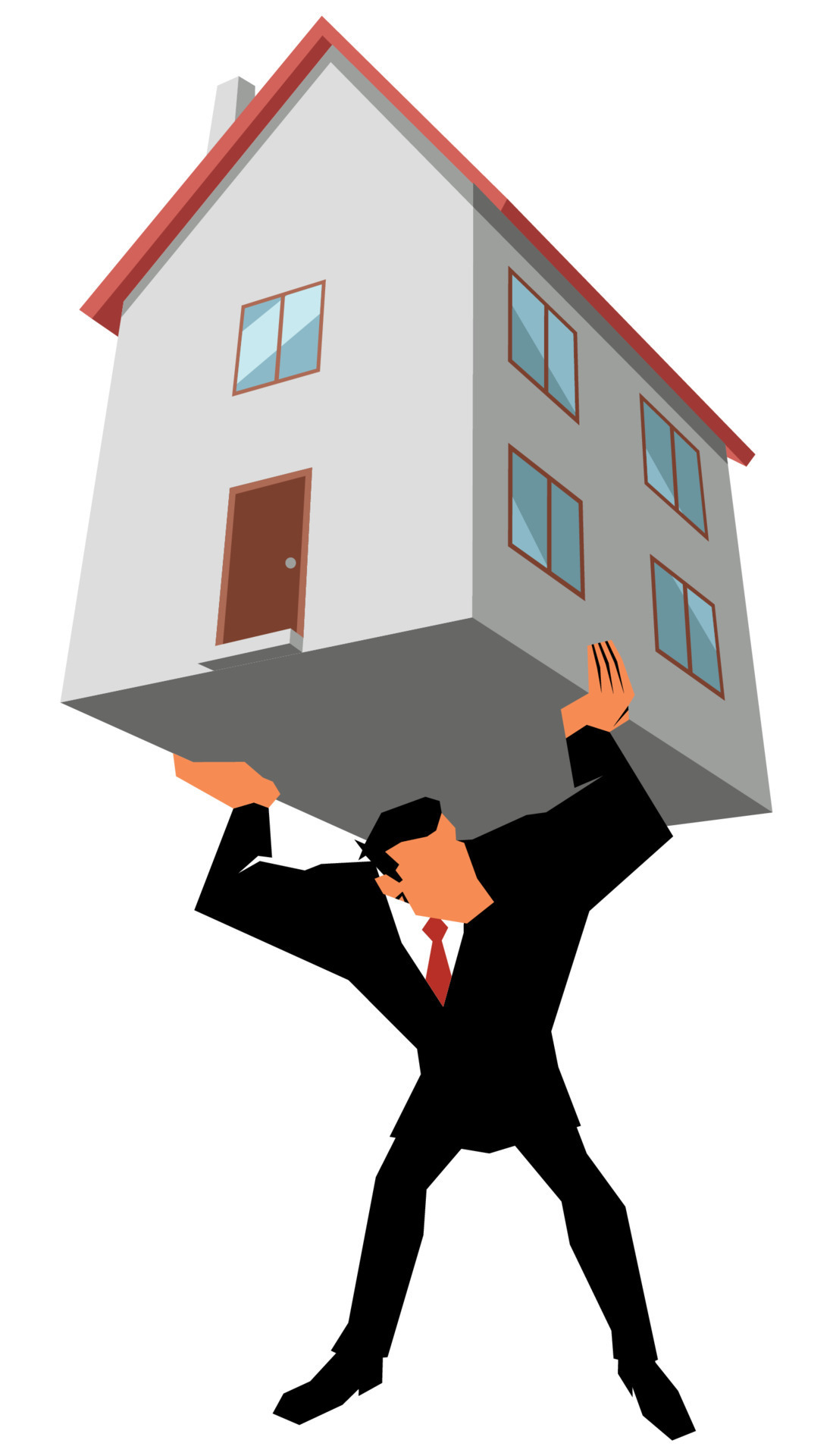 Businessman Real Estate Mortgage Burden 15726500 Vector Art at Vecteezy