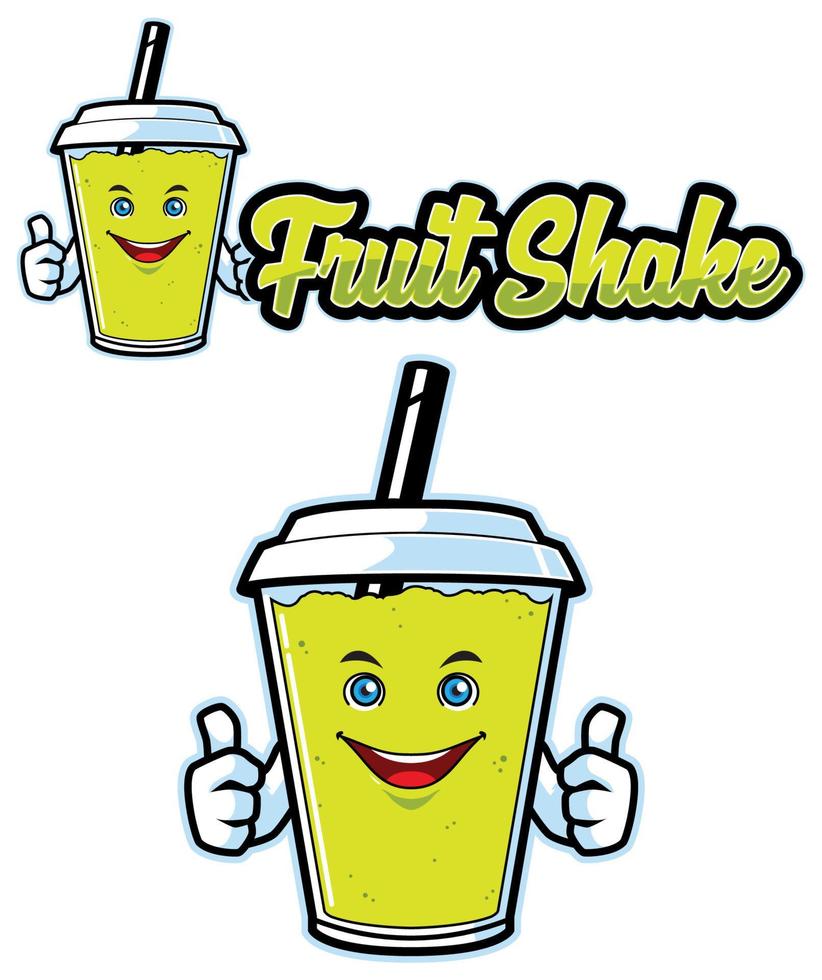 Fruit Shake Mascot vector