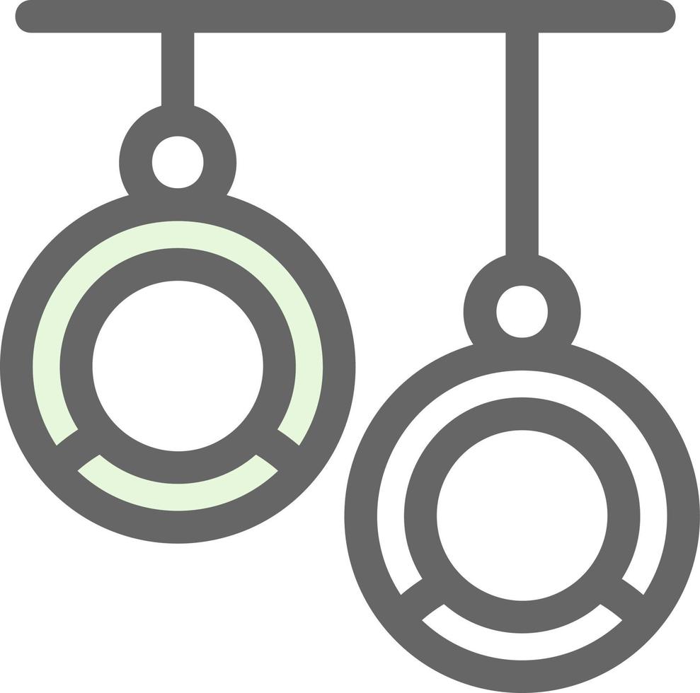 Gym Rings Vector Icon Design