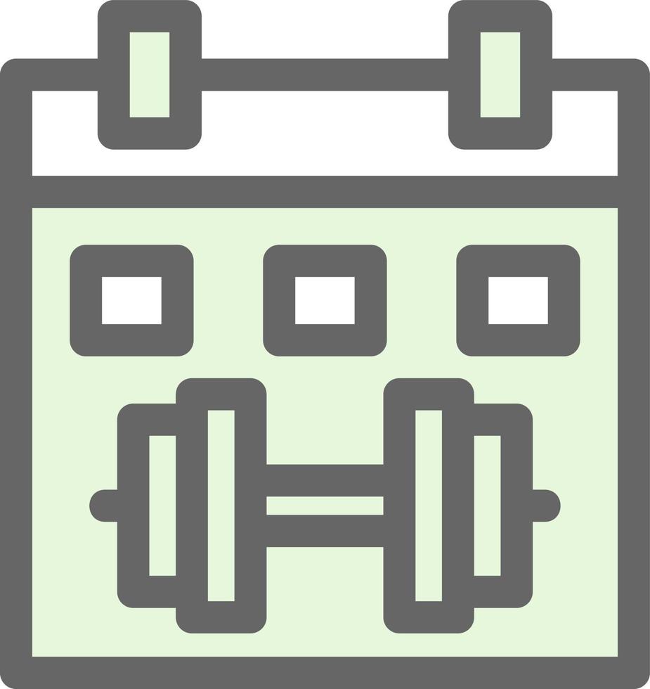 Gym Calendar Vector Icon Design