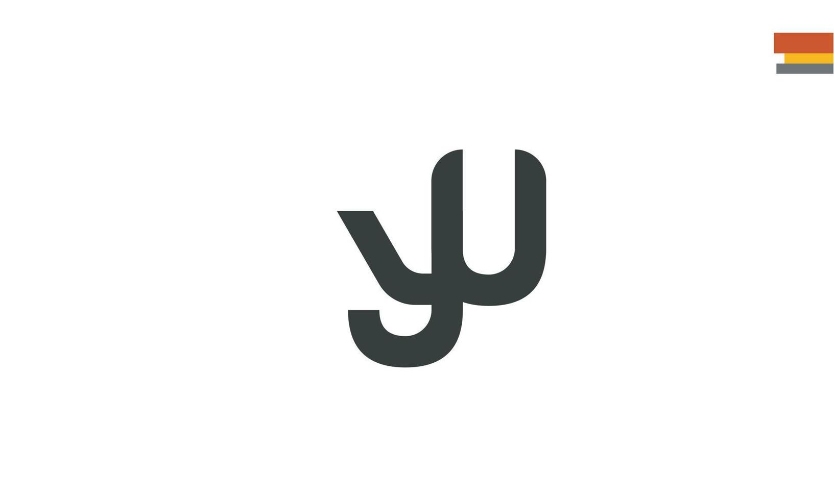 alfabeto letras iniciales monograma logo yw, wy, y y w vector