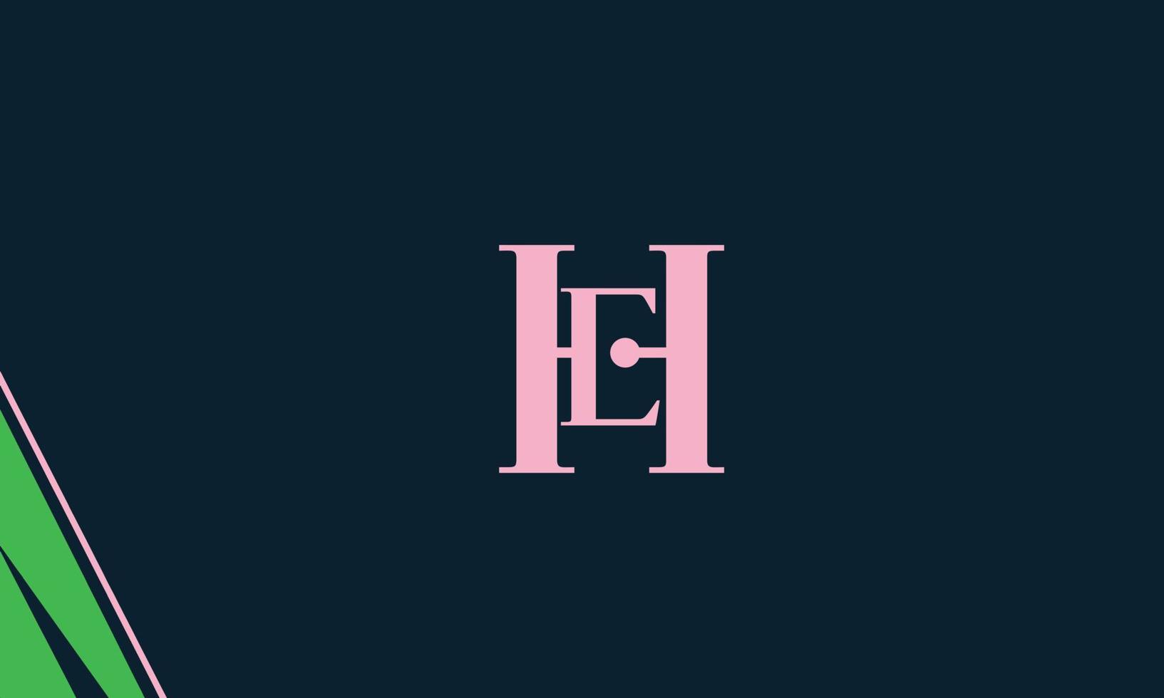 Alphabet letters Initials Monogram logo HE, EH, H and E vector