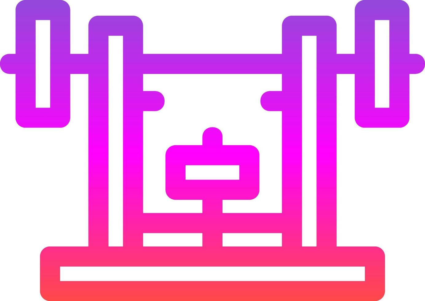 Bench Press Vector Icon Design