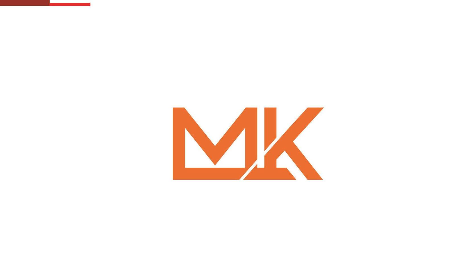 Alphabet letters Initials Monogram logo MK, KM, M and K vector